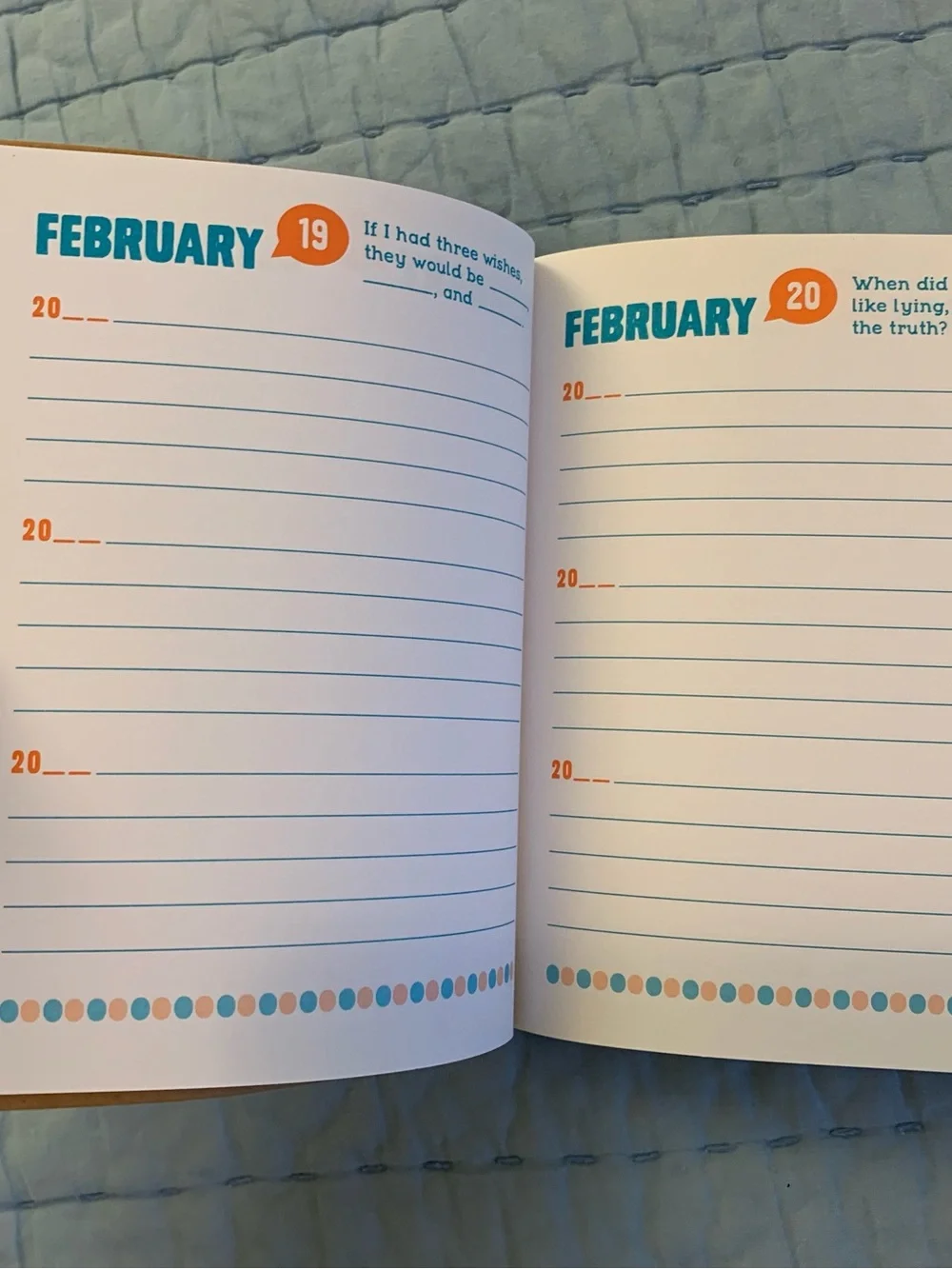 Q&A A Day for Kids Three-Year Journal by — Teal & Orange